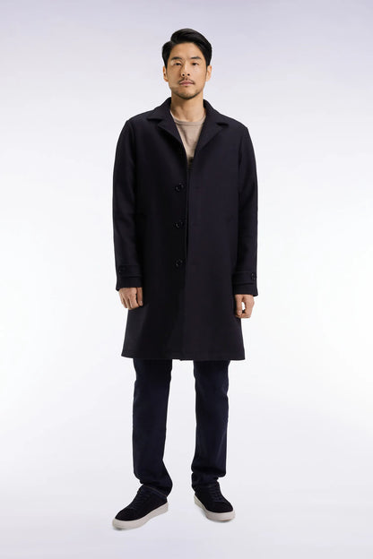 Eden Park_Blue_Navy Wool-Blend Coat_H25PAMMA0010_BLF23_01