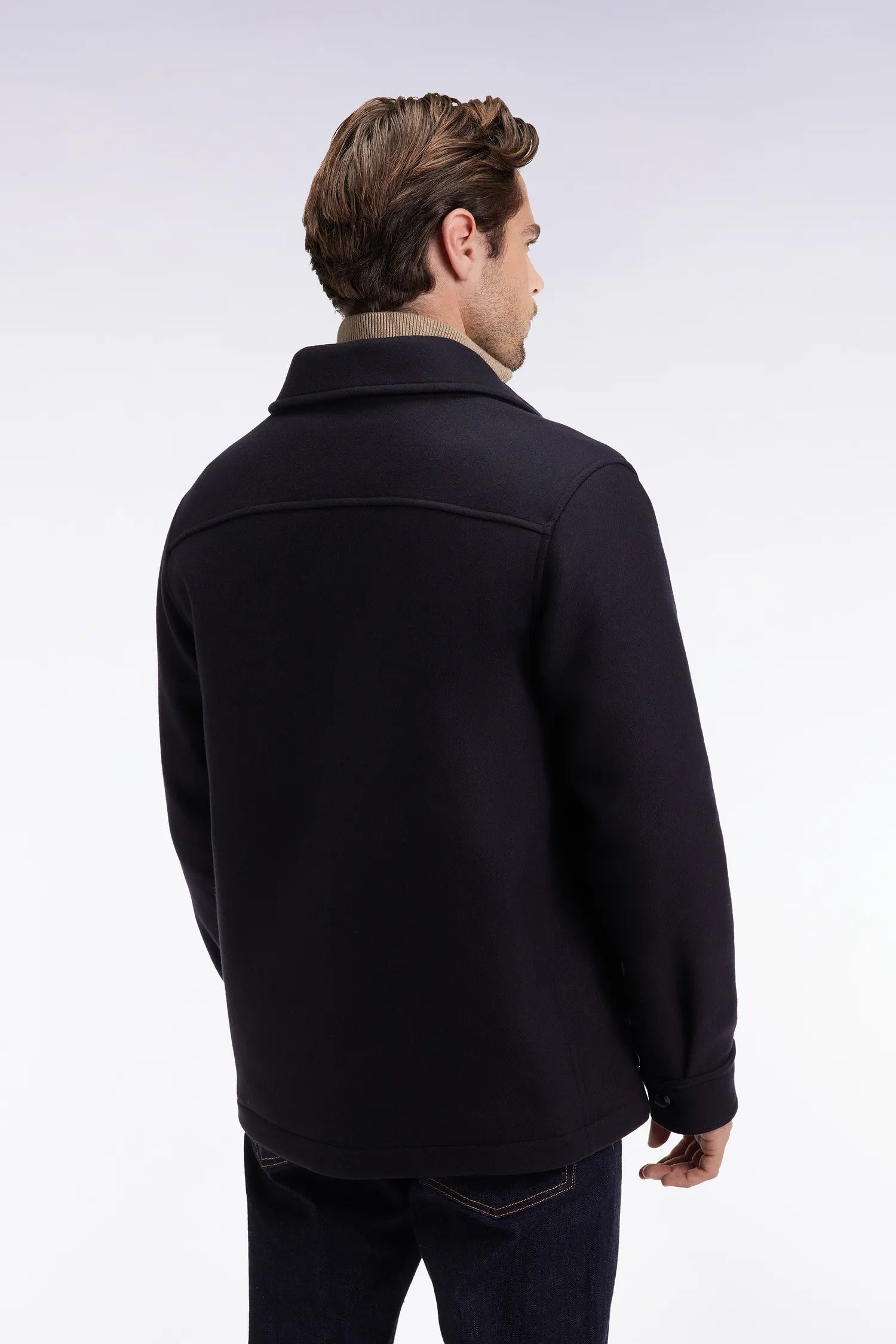 Eden Park_0_Zipped Navy Wool Twill Overshirt with Patch Pockets_H25PAMSU0010_BLF23_05