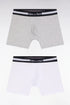 Eden Park_0_Pack of Two White and Grey Stretch Cotton Jersey Boxer Briefs_H25SVEPK0003_GRC_01