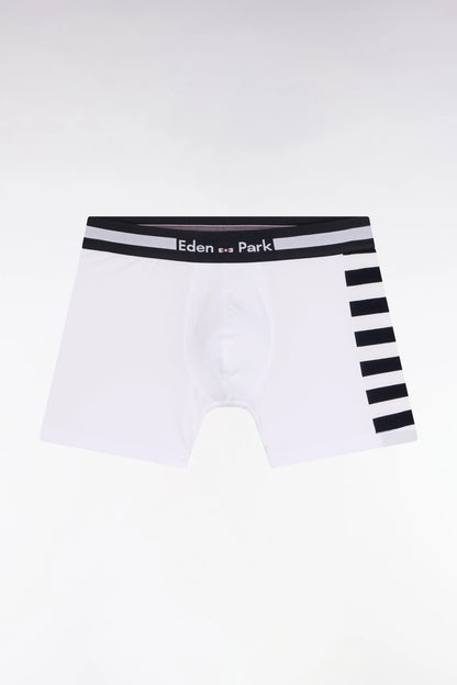 Eden Park_0_Pack of Two Stretch Cotton Jersey Boxer Briefs with White and Navy Stripes_H25SVEPK0008_BC_01