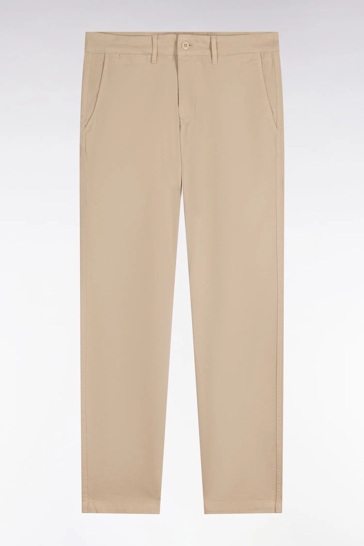 Eden Park 0 Men Wrinkle-Free Chinos in Beige Stretch Cotton SKU: H26BAS0C0001_BEM30 Image 02