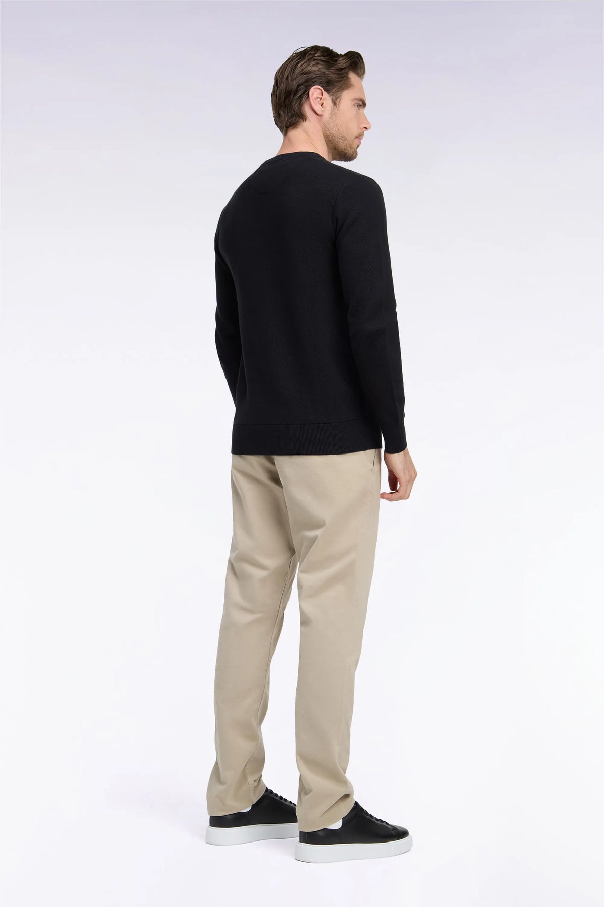 Eden Park 0 Men Wrinkle-Free Chinos in Beige Stretch Cotton SKU: H26BAS0C0001_BEM30 Image 04