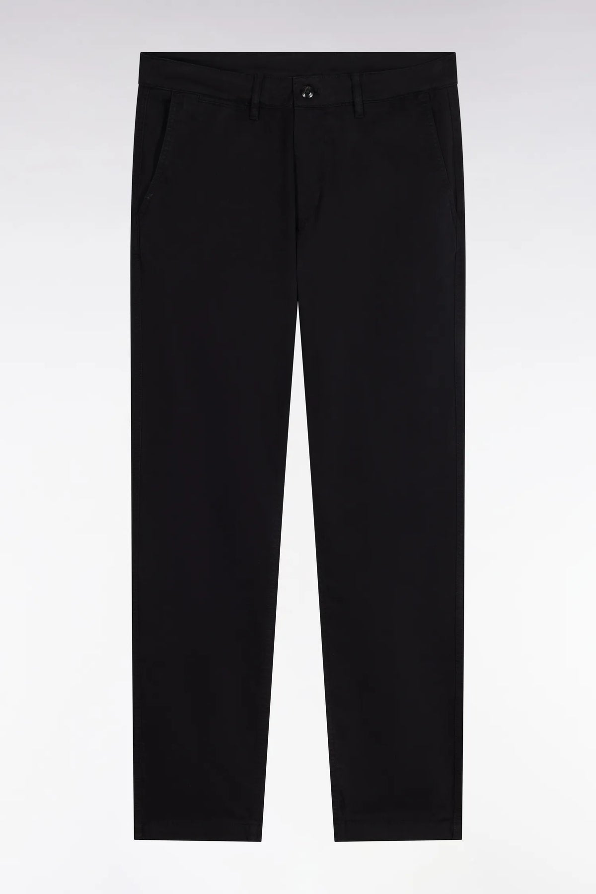 Eden Park 0 Men Wrinkle-Free Chinos in Black Stretch Cotton Gabardine SKU: H26BAS0C0001_NO Image 02