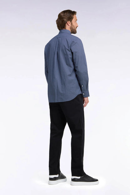 Eden Park 0 Men Wrinkle-Free Chinos in Black Stretch Cotton Gabardine SKU: H26BAS0C0001_NO Image 04