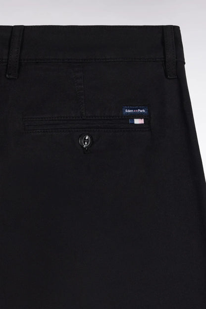 Eden Park 0 Men Wrinkle-Free Chinos in Black Stretch Cotton Gabardine SKU: H26BAS0C0001_NO Image 05