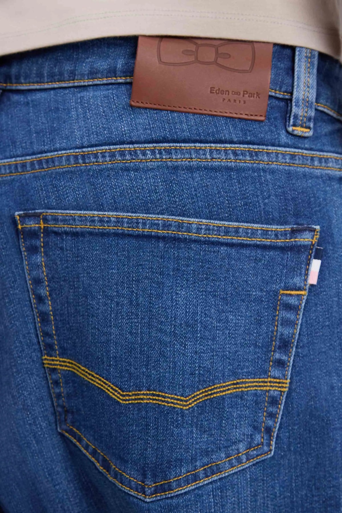 Eden Park  Men Stone Bleach Stretch Denim Jeans with a Regular Fit SKU: H26BAS5P0004_BLF3 Image 06