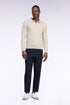 Eden Park  Men Elasticated Waist Trousers in Navy Technical Stretch Nylon with a Modern Fit SKU: H26BASPA0004_BLF Image 01