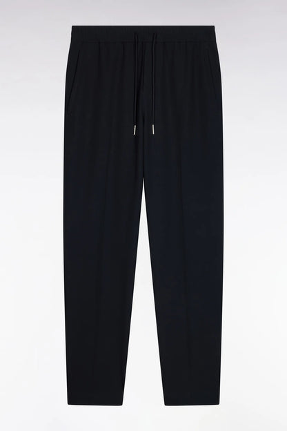 Eden Park  Men Elasticated Waist Trousers in Navy Technical Stretch Nylon with a Modern Fit SKU: H26BASPA0004_BLF Image 02
