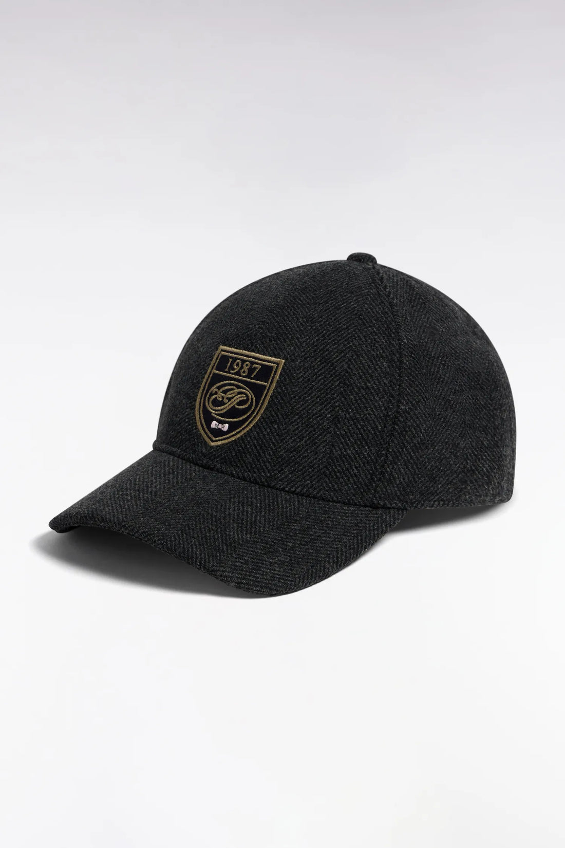 Eden Park  Men Grey Herringbone Wool Cloth Cap Patch Patch SKU: H26CHACA0007_GRF13 Image 01