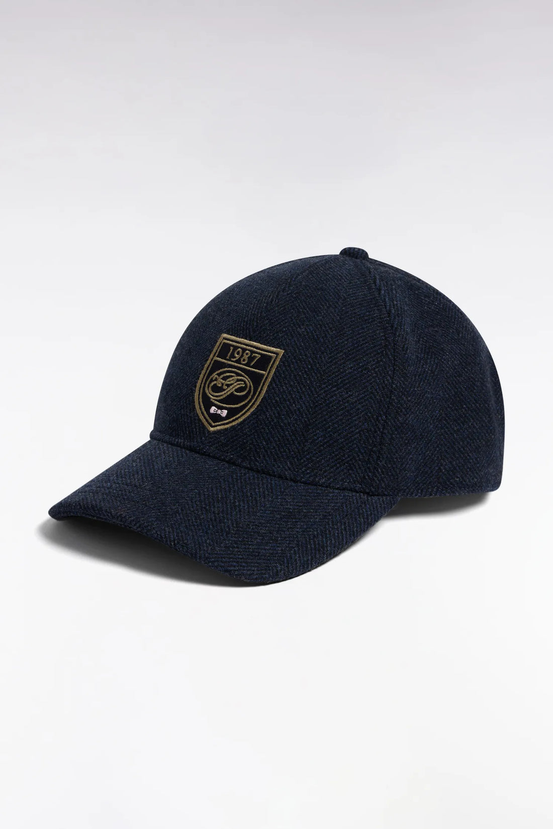 Eden Park  Men Brown Herringbone Wool Cloth Cap Patch Patch SKU: H26CHACA0007_GRF1 Image 01