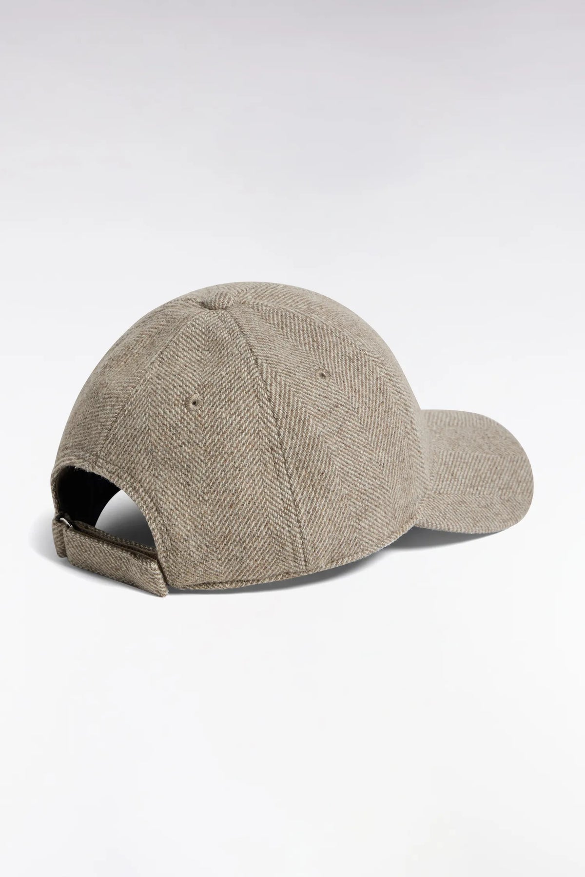 Eden Park  Men Cap in Beige Herringbone Wool Cloth SKU: H26CHACA0016_BEF1 Image 02