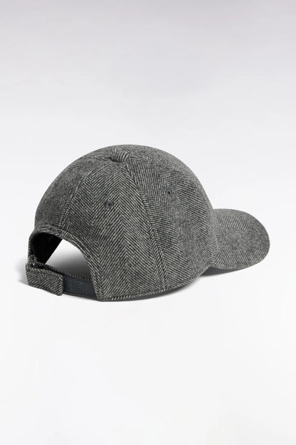 Eden Park  Men Cap in Grey Herringbone Wool Cloth SKU: H26CHACA0016_GRM19 Image 02