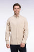 Eden Park  Men Plain Camel Cotton Shirt with a Straight Cut SKU: H26CHECL0051_MAM10 Image 01