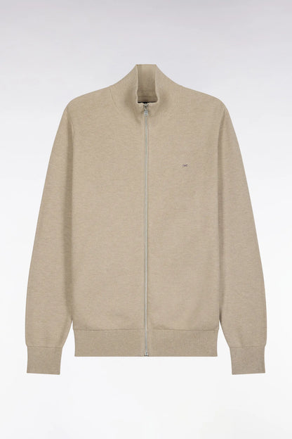 Eden Park 0 Men Zipped Beige Cotton Cardigan Straight Cut SKU: H26MAICA0002_BEM30 Image 02