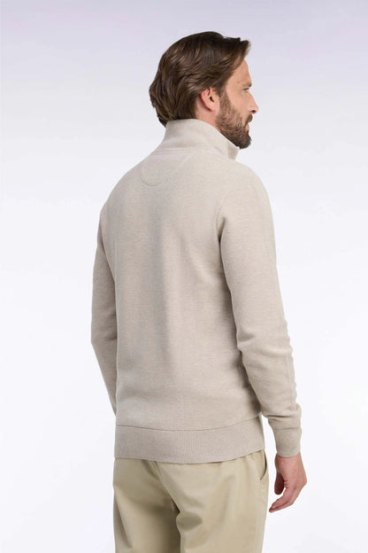 Eden Park 0 Men Zipped Beige Cotton Cardigan Straight Cut SKU: H26MAICA0002_BEM30 Image 04