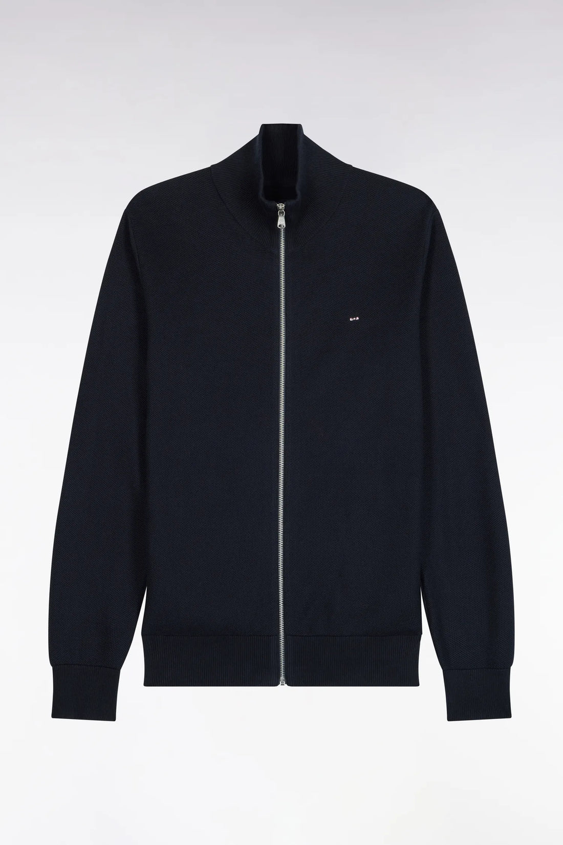 Eden Park 0 Men Zipped Navy Cotton Cardigan Straight Cut SKU: H26MAICA0002_BLF Image 02