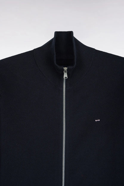 Eden Park 0 Men Zipped Navy Cotton Cardigan Straight Cut SKU: H26MAICA0002_BLF Image 05