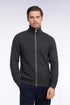 Eden Park 0 Men Zipped Cardigan in Anthracite Grey Cotton Straight Cut SKU: H26MAICA0002_GRF7 Image 01