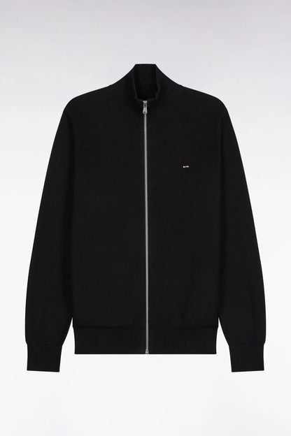 Eden Park 0 Men Straight Cut Black Cotton Zip-Up Cardigan SKU: H26MAICA0002_NO Image 02