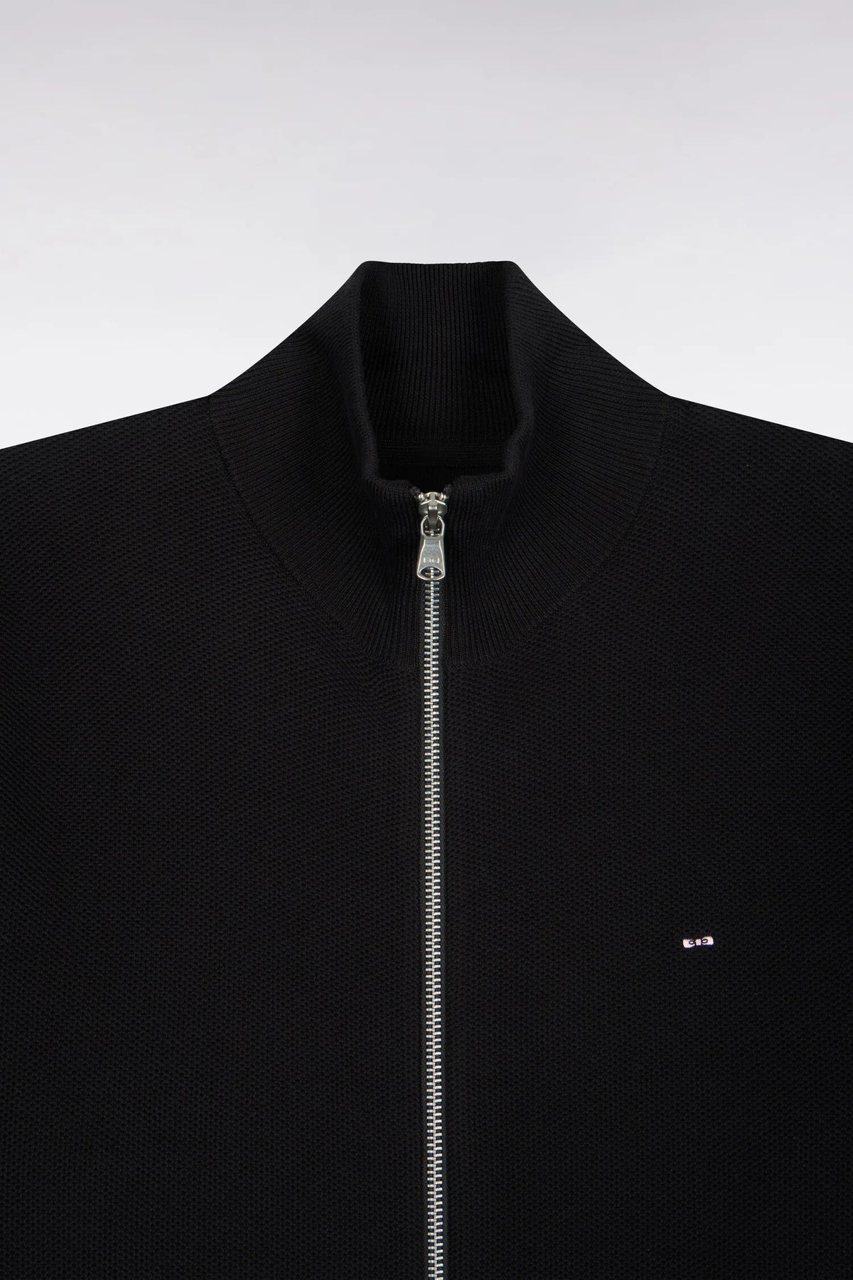 Eden Park 0 Men Straight Cut Black Cotton Zip-Up Cardigan SKU: H26MAICA0002_NO Image 05