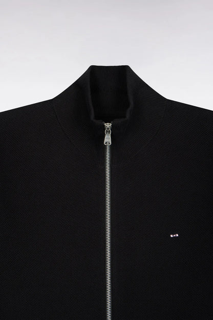 Eden Park 0 Men Straight Cut Black Cotton Zip-Up Cardigan SKU: H26MAICA0002_NO Image 05