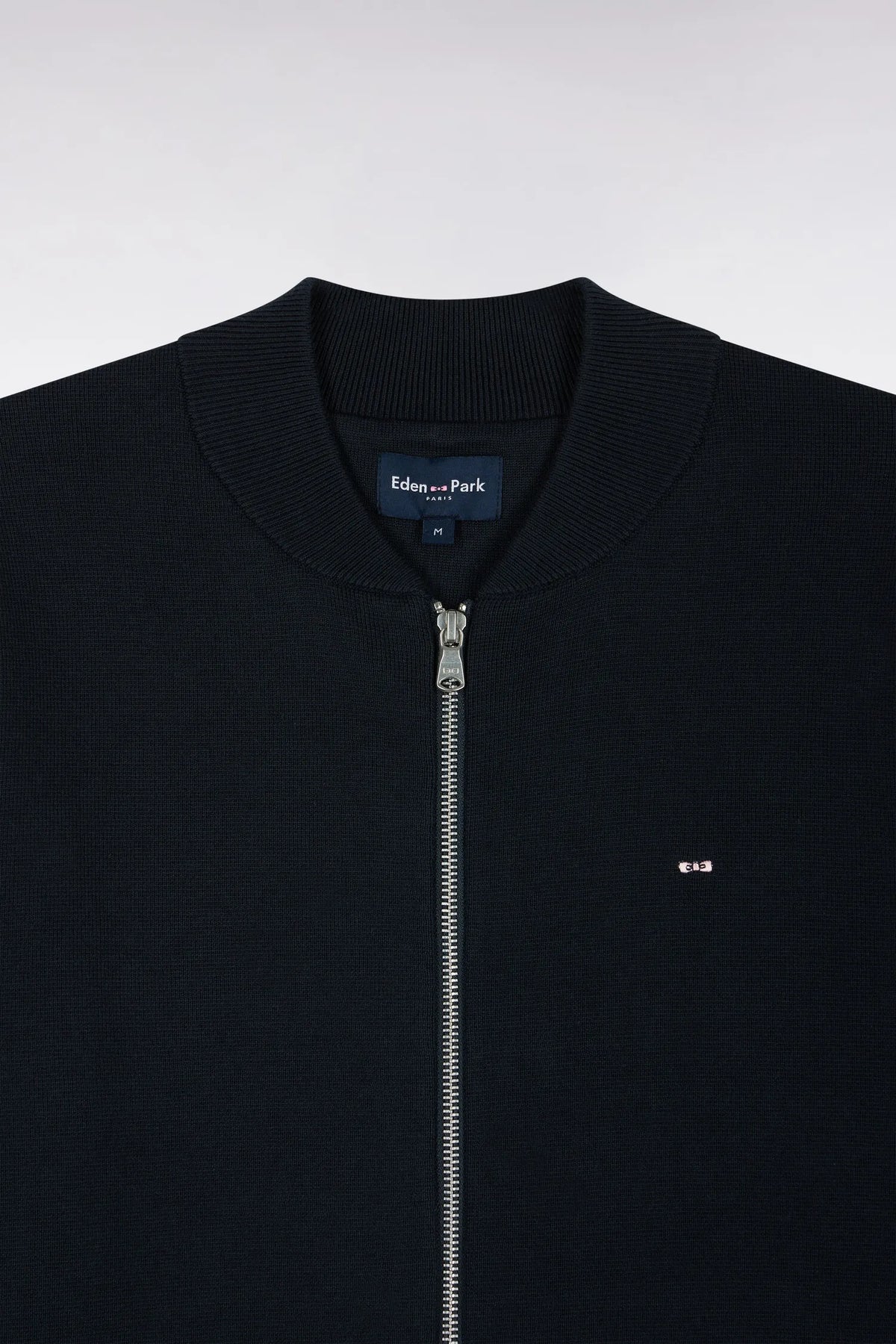 Eden Park 0 Men Zipped Teddy Cardigan in Navy Navy Cotton Milano Straight Cut SKU: H26MAICA0015_BLF Image 05