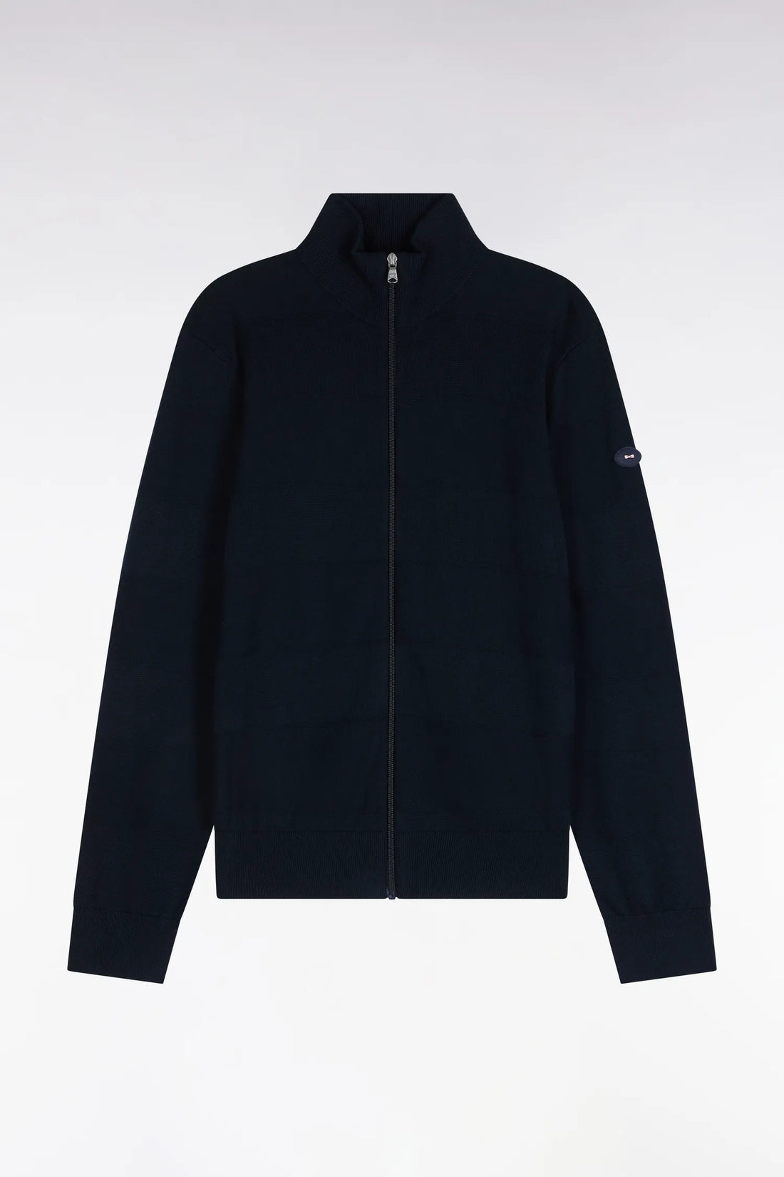 Eden Park 0 Men Straight Cut Navy Cotton and Viscose Golf Cardigan SKU: H26MAICA0018_BLF Image 02