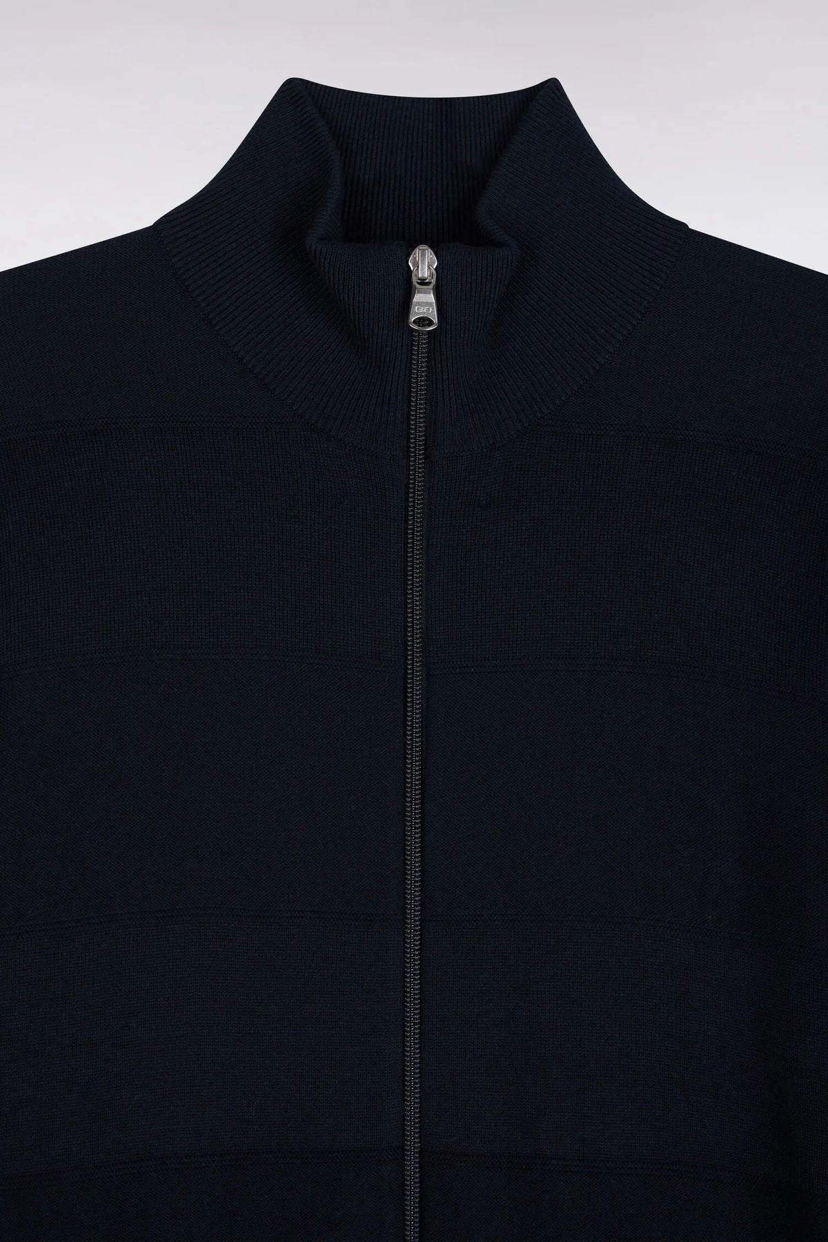 Eden Park 0 Men Straight Cut Navy Cotton and Viscose Golf Cardigan SKU: H26MAICA0018_BLF Image 05