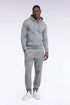 Eden Park  Men Plain Grey Cotton Fleece Jogging Pants with a Straight Cut SKU: H26MAIJO0001_GRM19 Image 01