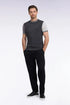 Eden Park  Men Straight-Cut Black Stretch Cotton Interlock Joggers SKU: H26MAIJO0005_NO Image 01