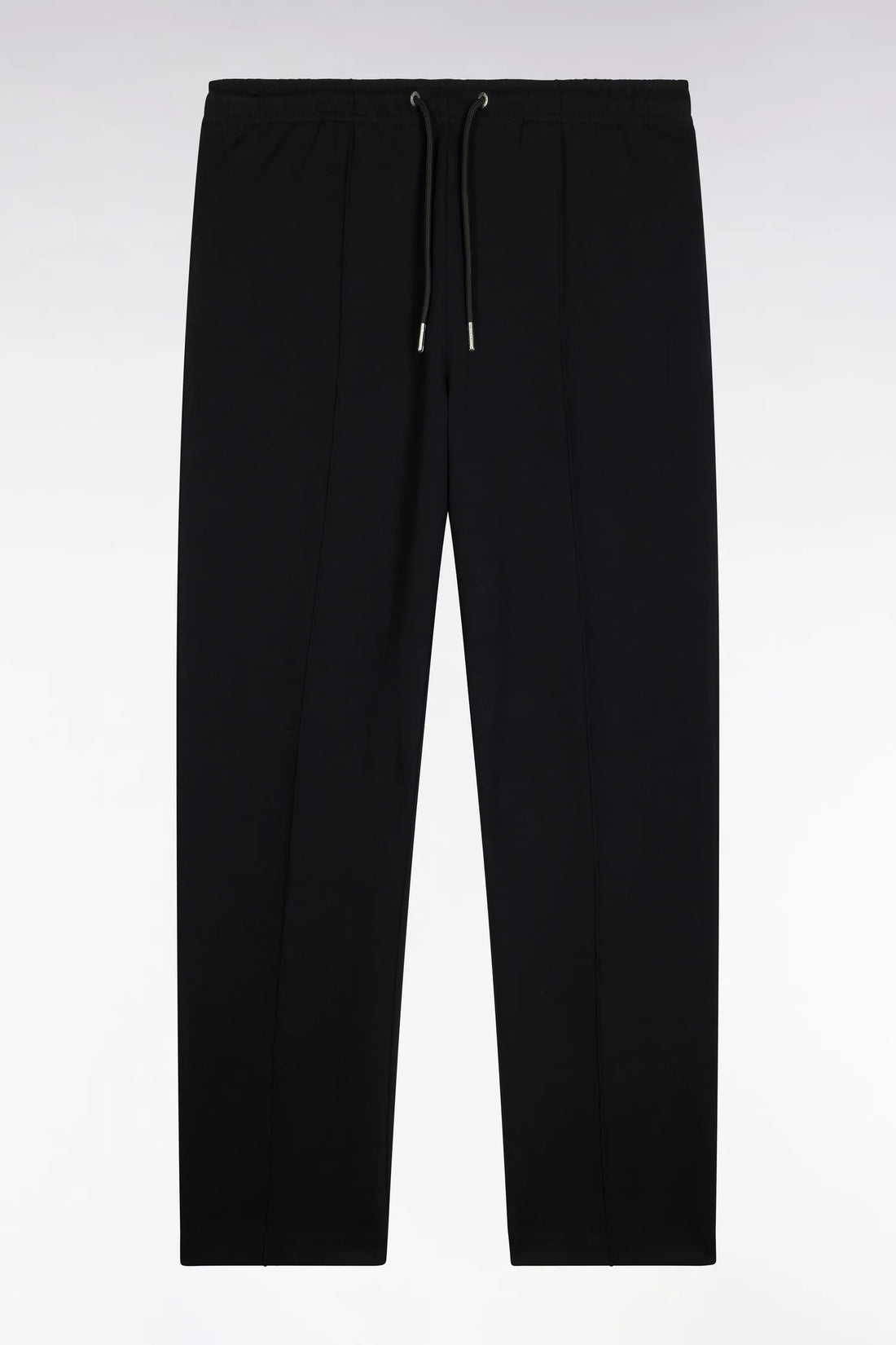 Eden Park  Men Straight-Cut Black Stretch Cotton Interlock Joggers SKU: H26MAIJO0005_NO Image 02