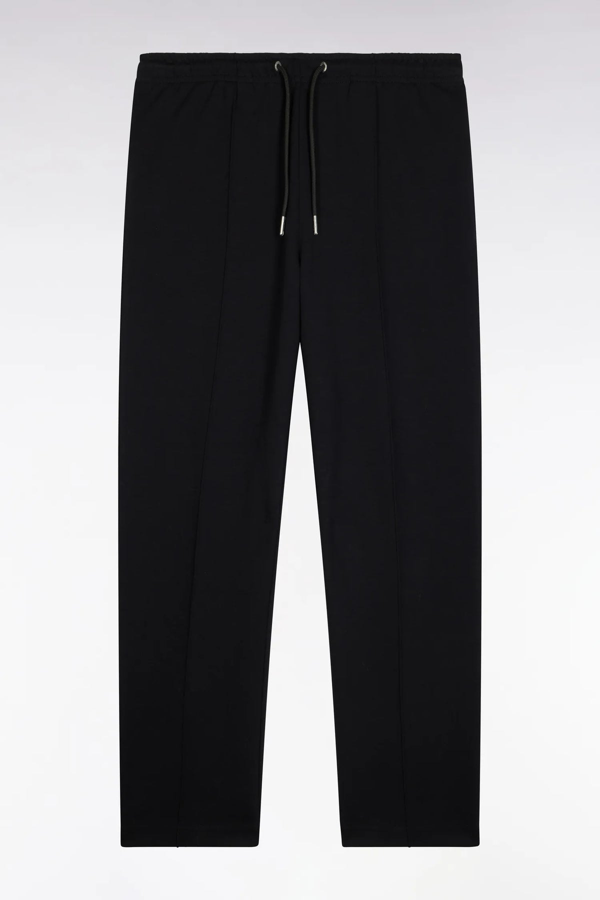 Eden Park  Men Straight-Cut Black Stretch Cotton Interlock Joggers SKU: H26MAIJO0005_NO Image 02