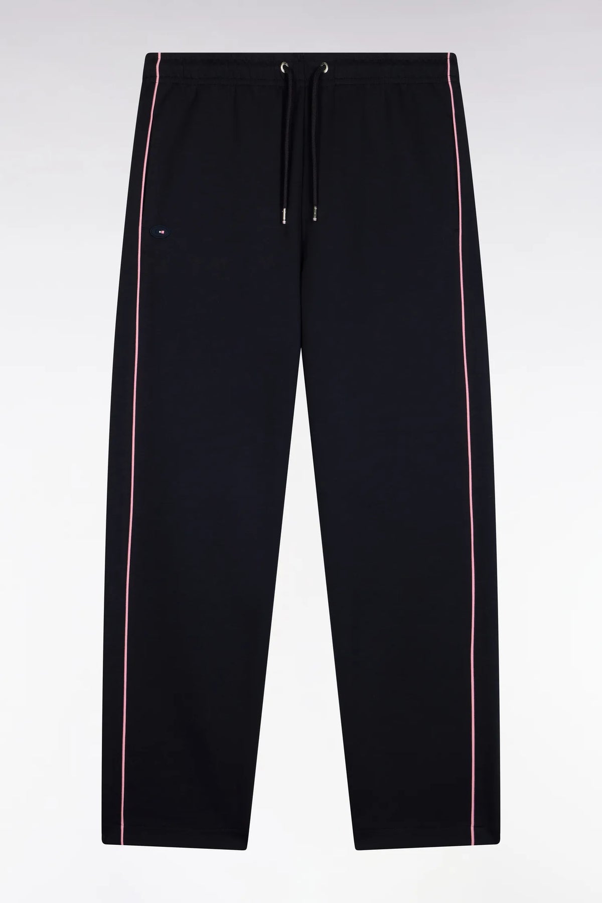 Eden Park  Men Navy Interlock Fleece Joggers with Pink Piping XV From France SKU: H26MAIJO0009_BLF Image 02
