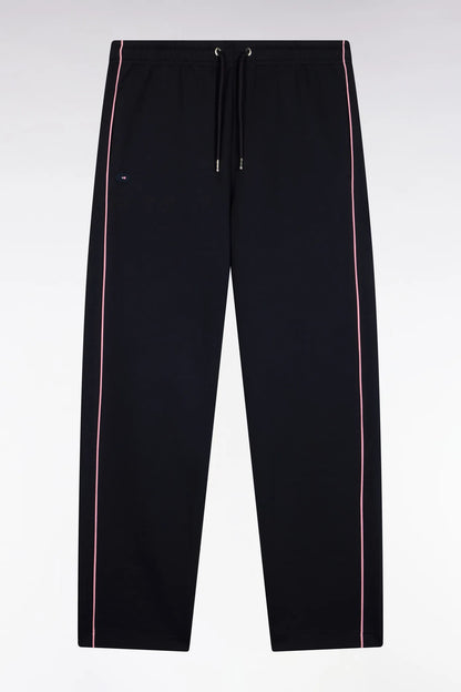 Eden Park  Men Navy Interlock Fleece Joggers with Pink Piping XV From France SKU: H26MAIJO0009_BLF Image 02