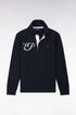 Eden Park 0 Boys Straight-Cut Embroidered Navy Cotton Long-Sleeved Jersey SKU: H26MAIML0028_BLF Image 01