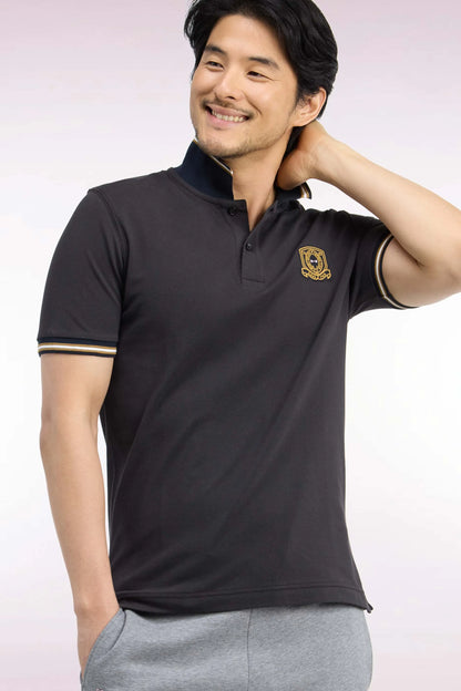 Eden Park  Men Short-Sleeved Polo Shirt in Brown Combed Cotton PiquŽ with Straight-Cut Patch SKU: H26MAIPC0035_MAF1 Image 03