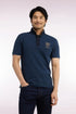 Eden Park  Men Short-Sleeved Polo Shirt in Blue Grey Cotton PiquŽ with Straight-Cut Patch SKU: H26MAIPC0037_GRF13 Image 01