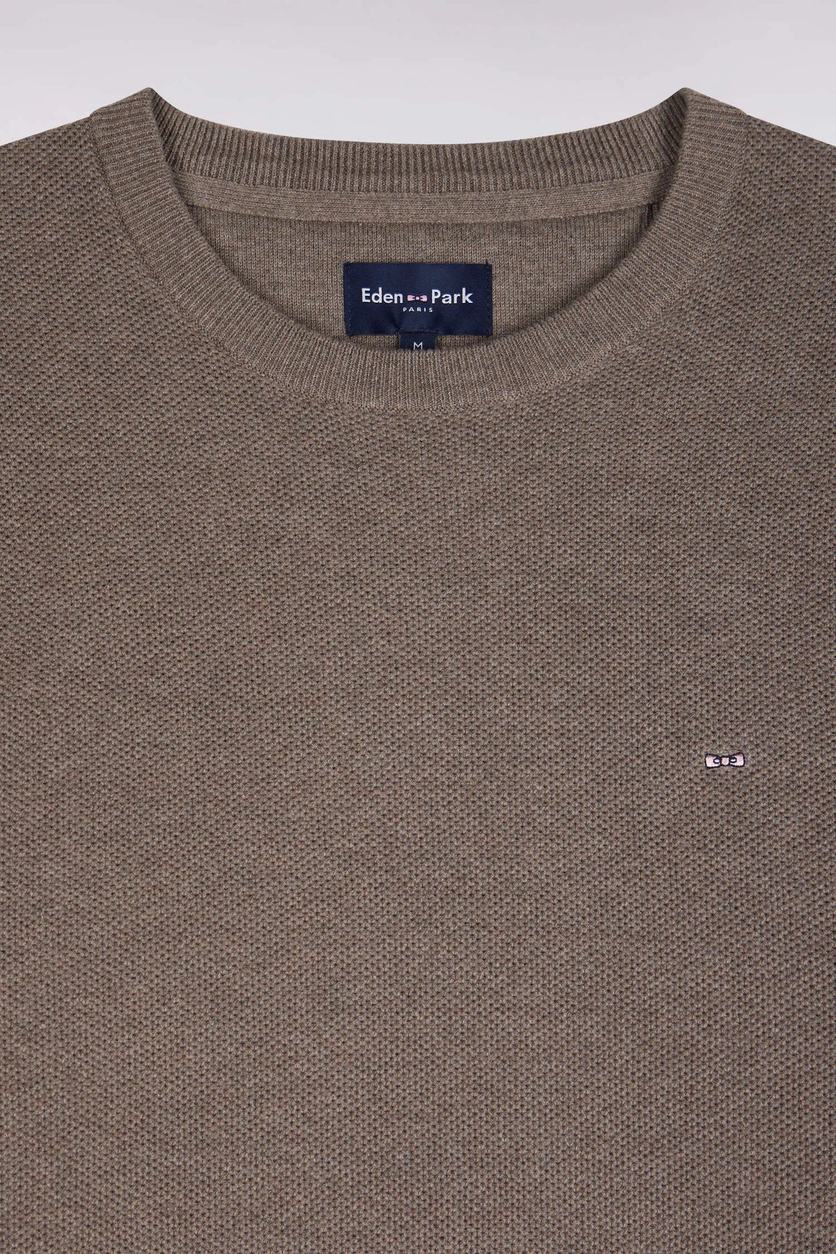 Eden Park 0 Men Grey Cotton Round-Neck Sweater with a Straight Cut SKU: H26MAIPU0005_GRM1 Image 05
