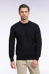 Eden Park 0 Men Straight-Cut Black Cotton Round-Neck Sweater SKU: H26MAIPU0005_NO Image 01