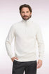 Eden Park 0 Men Straight-Cut Ecru Cotton Trucker Collar Sweater SKU: H26MAIPU0006_BEC15 Image 01