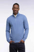 Eden Park 0 Men Straight-Cut Blue Cotton Trucker Collar Sweater SKU: H26MAIPU0006_BLC8 Image 01