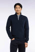 Eden Park 0 Men Straight-Cut Navy Cotton Trucker Collar Sweater SKU: H26MAIPU0006_BLF Image 01