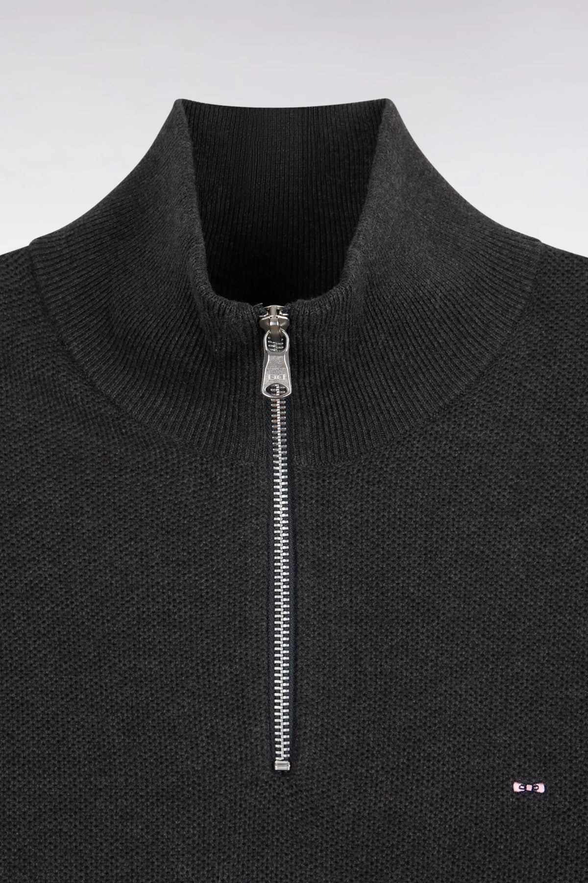 Eden Park 0 Men Straight-Cut Dark Grey Cotton Trucker Collar Sweater SKU: H26MAIPU0006_GRF7 Image 05