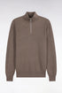 Eden Park 0 Men Trucker Collar Sweater in Anthracite Grey Cotton with a Straight Cut SKU: H26MAIPU0006_GRM1 Image 02