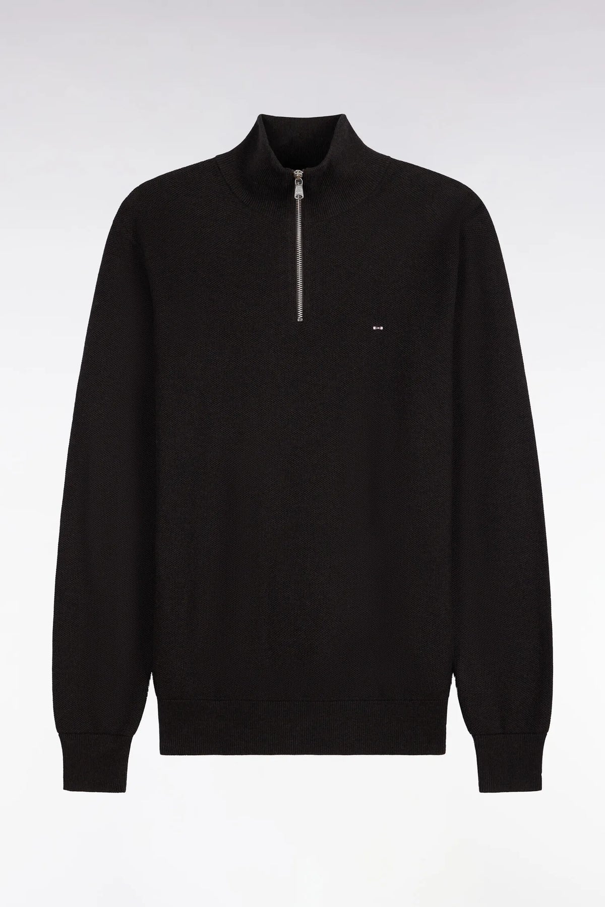 Eden Park 0 Men Straight-Cut Brown Cotton Trucker Collar Sweater SKU: H26MAIPU0006_MAF1 Image 02