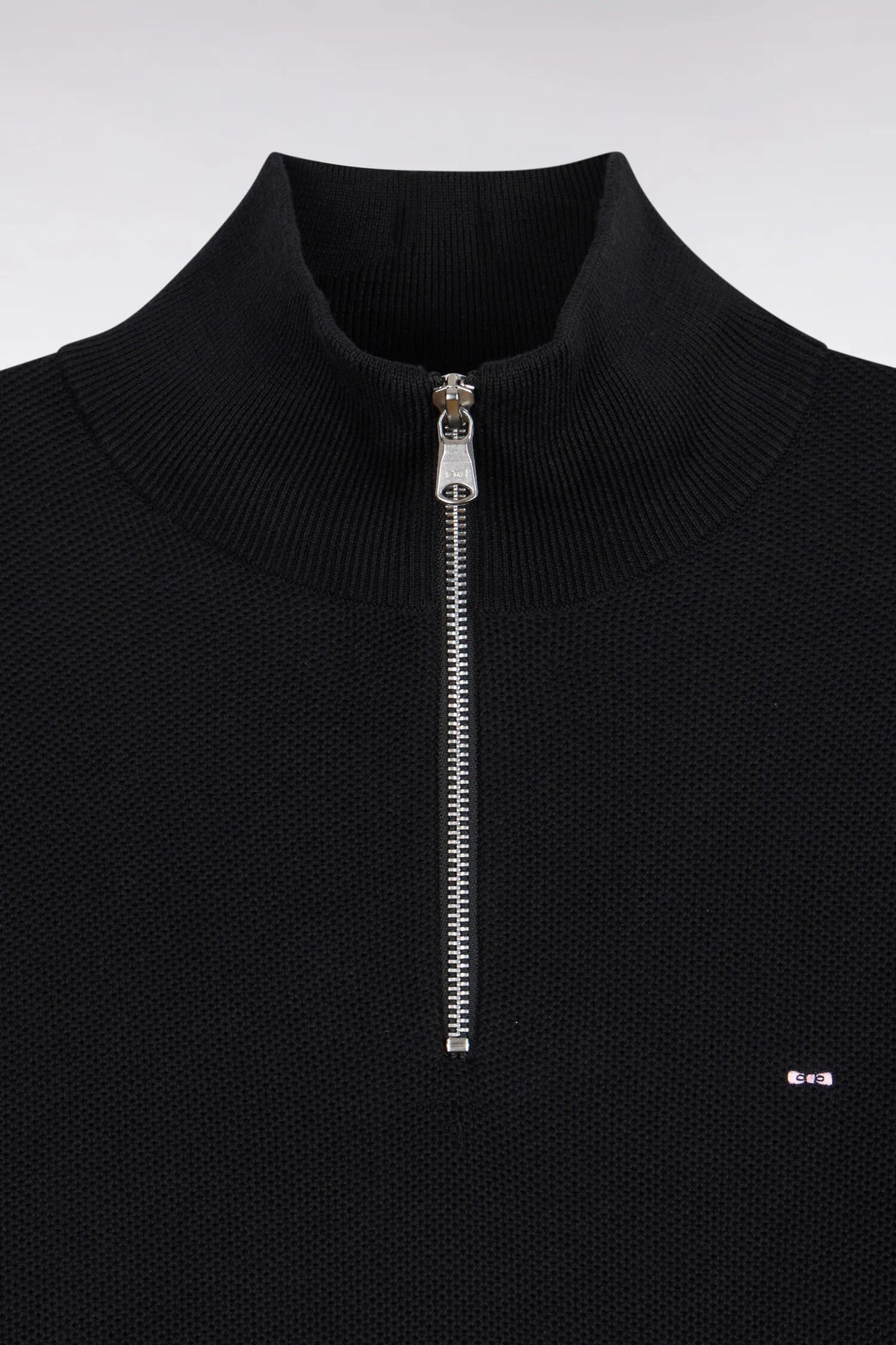 Eden Park 0 Men Straight-Cut Black Cotton Trucker Collar Sweater SKU: H26MAIPU0006_NO Image 05