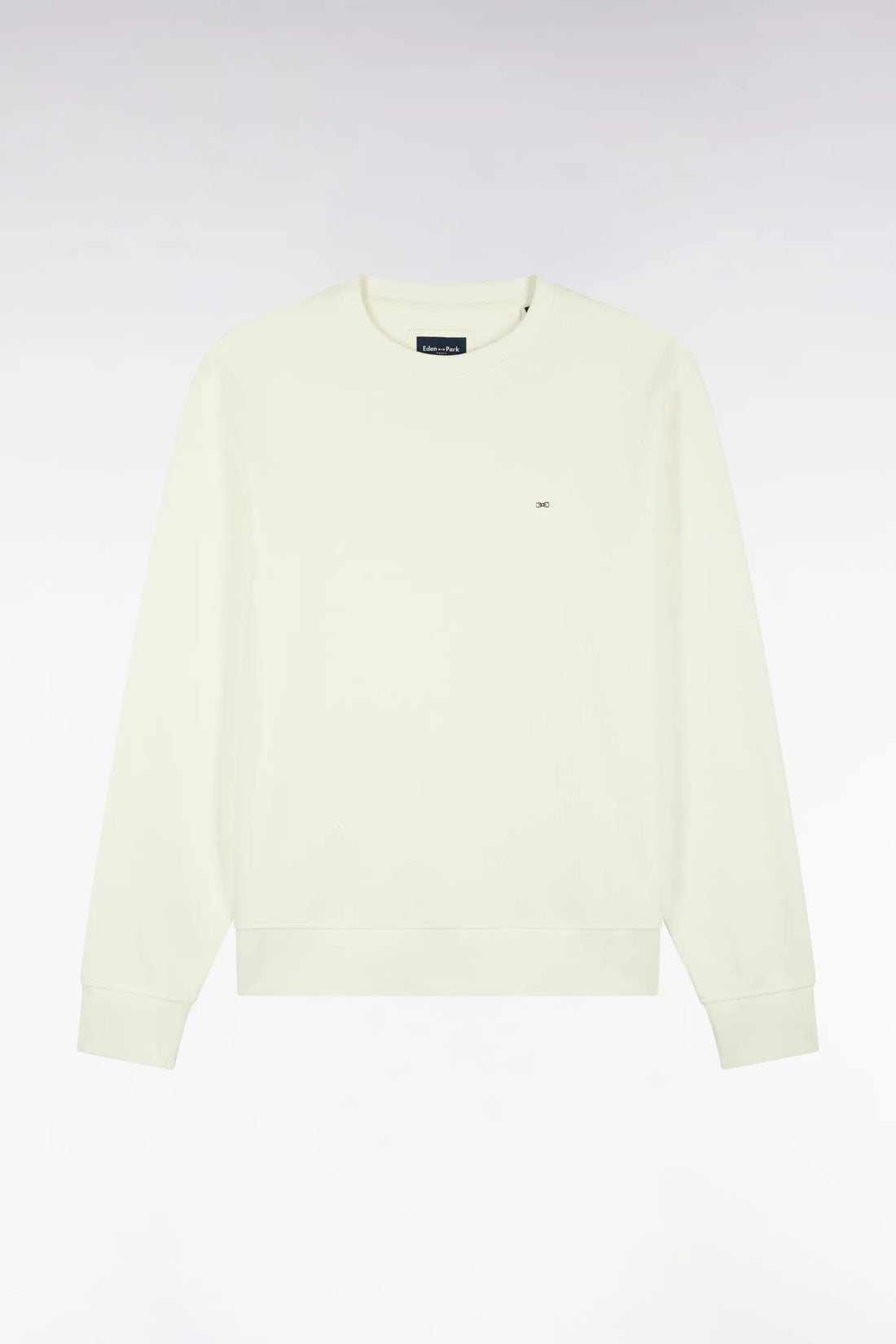 Eden Park 0 Men Straight-Cut Ecru Cotton Fleece Crewneck Sweatshirt SKU: H26MAISW0001_BEC15 Image 02