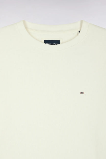 Eden Park 0 Men Straight-Cut Ecru Cotton Fleece Crewneck Sweatshirt SKU: H26MAISW0001_BEC15 Image 05
