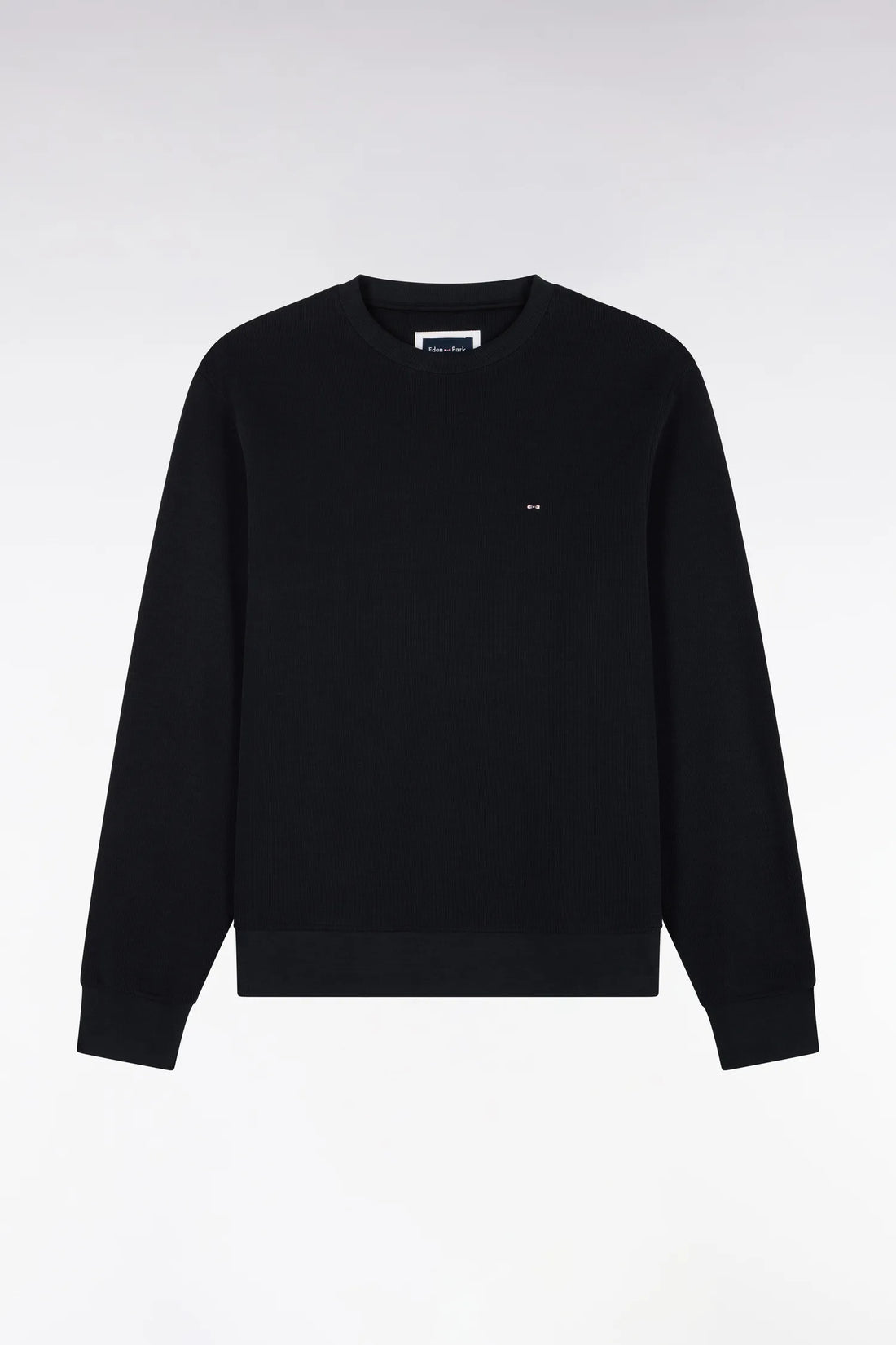 Eden Park 0 Men Straight-Cut Navy Cotton Fleece Crewneck Sweatshirt SKU: H26MAISW0001_BLF Image 01