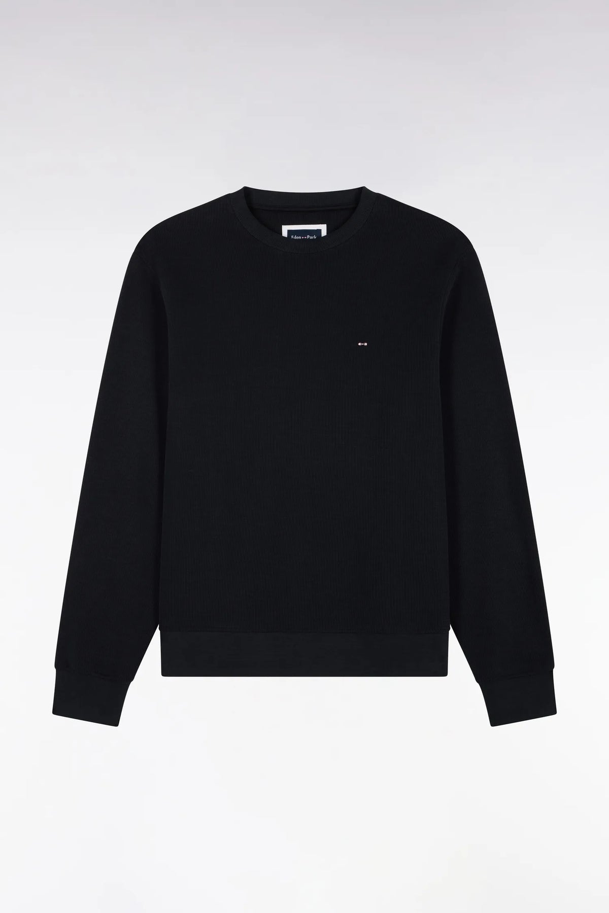 Eden Park 0 Men Straight-Cut Navy Cotton Fleece Crewneck Sweatshirt SKU: H26MAISW0001_BLF Image 01